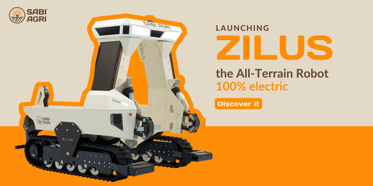 Sabi Agri launches ZILUS, its 100% electric oll-terrain robot.